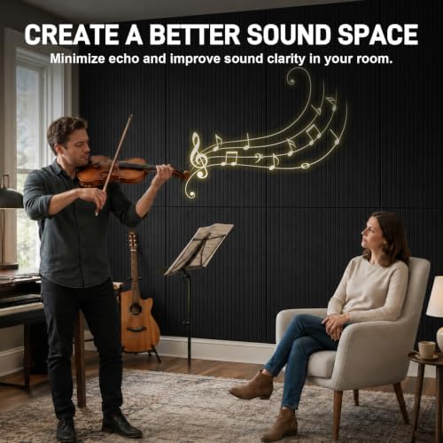 20 PCS Acoustic Wall Panels 47.2"x23.6" Self-Adhesive Sound Absorbing Panels - Image 7