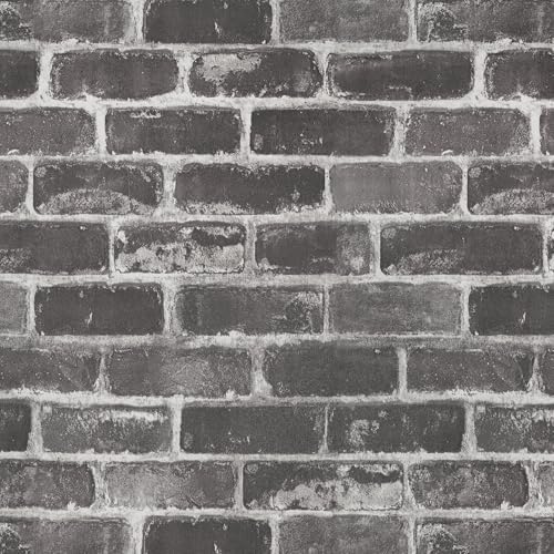 Grey Brick Peel and Stick Wallpaper by Qianglive