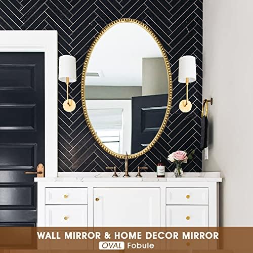 Oval Wall Mirror for Bathroom, Large Hanging Vanity Mirror for Bedroom - Image 6