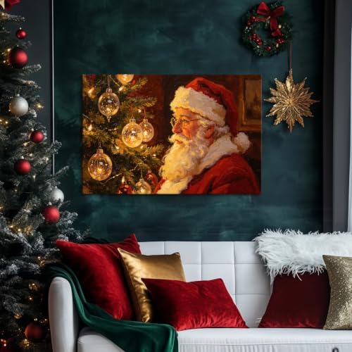 AVANT GARDE CANVAS Christmas Canvas Wall Art, Santa Claus Portrait Vintage - Image 2