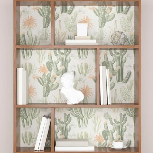 Laatse Light Cactus Floral Peel and Stick Wallpaper 17.5" x 118" - Image 7