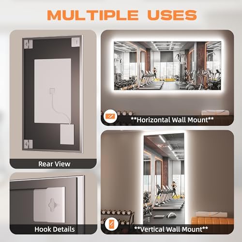 Hasipu 95''x 40'' Home Gym Mirror - Image 6
