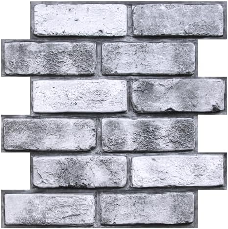 COMSTICKC 3D Faux Brick Wall Panels Peel and Stick by COMSTICKCDECOR