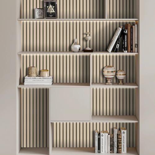 Arthome Wood Slat Wallpaper 17''x393'' Peel and Stick self Adhesive Wood - Image 4