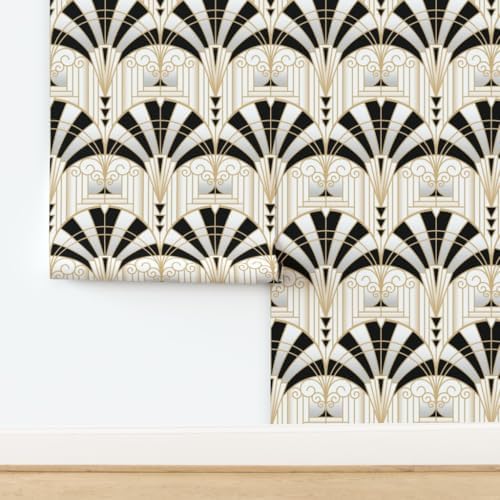 Spoonflower 20s Architecture Peel and Stick Removable Wallpaper - Image 4
