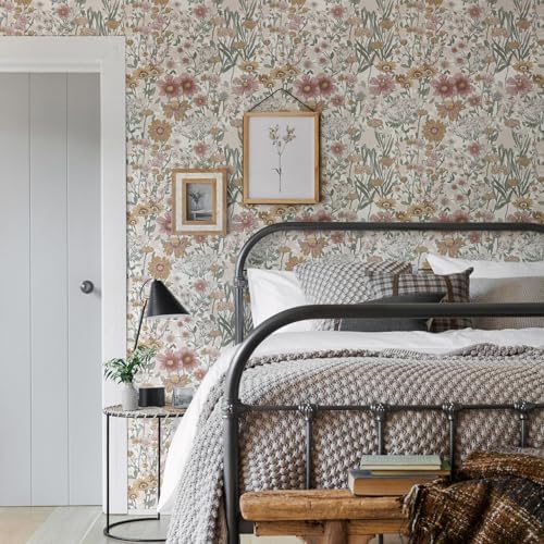 Orainege Peel and Stick Wallpaper Daisy Floral Wallpaper Self Adhesive - Image 2