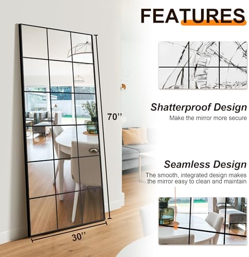 Delma Window Pane Full Length Mirror - Image 4