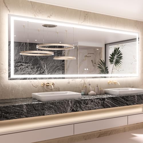 Keonjinn 84x32 Inch LED Bathroom Mirror by Keonjinn