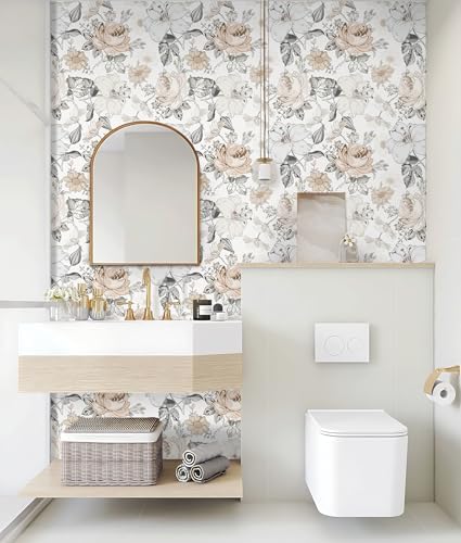 Hopepak 15.5'' x 197'' Floral Wallpaper Peel and Stick Modern - Image 2