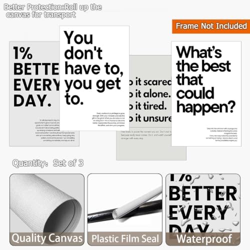 Unframed What Is The Best 1 Percent Better Figure Outable Do It Scared Set of 4 - Image 2