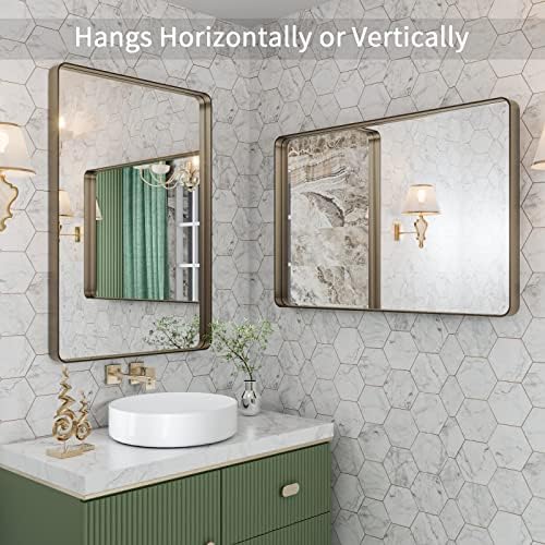 LOAAO 24"X32" Bronze Bathroom Mirror - Image 4