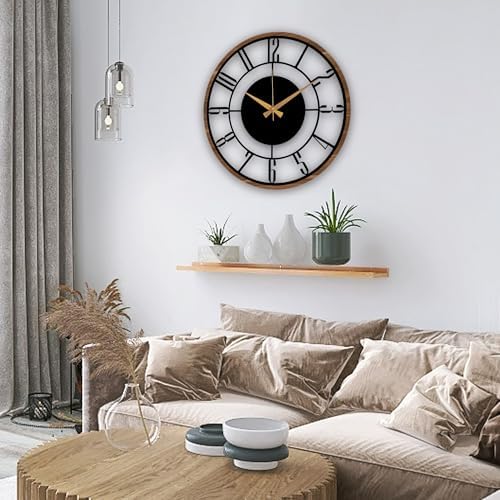 Metal Large Wall Clock, Silent Battery Operated Clocks - Image 6