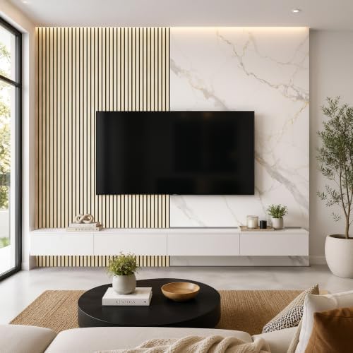Acoustic Wood Slat Wall Panels, 106”H x 12.6”W - Image 7