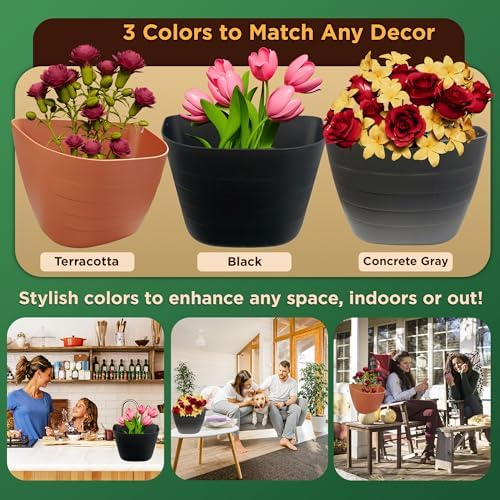 12 Inch Self-Watering Wall Planter - Image 6