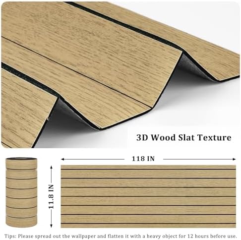 Wood Panels for Walls 3D Textured Faux Wood Acoustic Wall Panels - Image 5