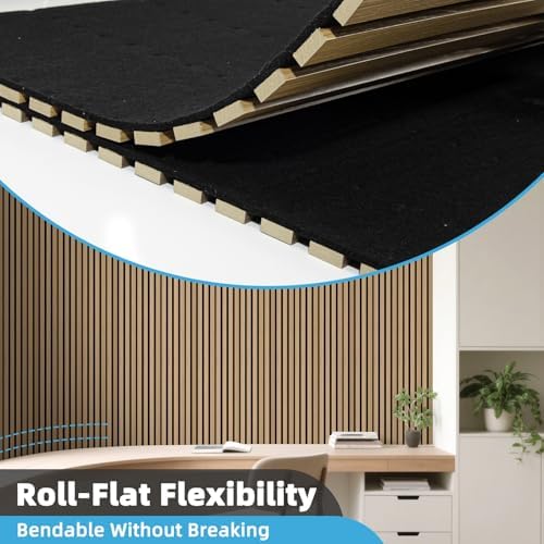Art3d Roll-Flat Design Acoustic Wood Slat Wall Panels - Image 6