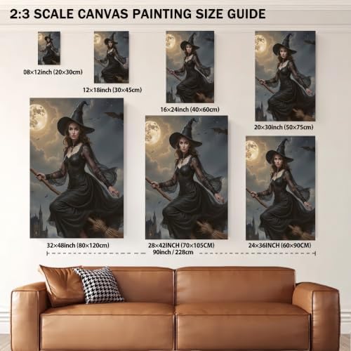 Ipplee Custom Witch Portrait from Photo, Personalized Gothic Canvas Art - Image 6
