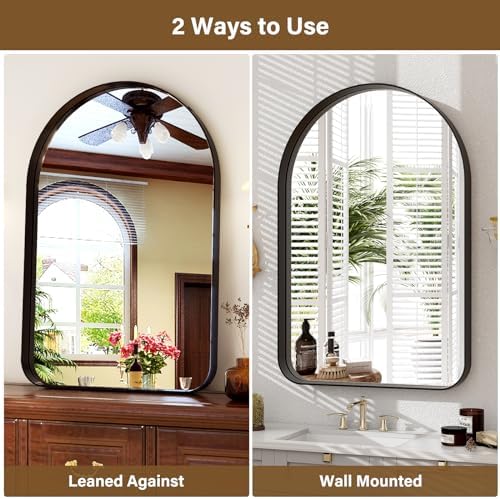 XRAMFY Arched Bathroom Mirror, Modern Bathroom Mirrors - Image 4