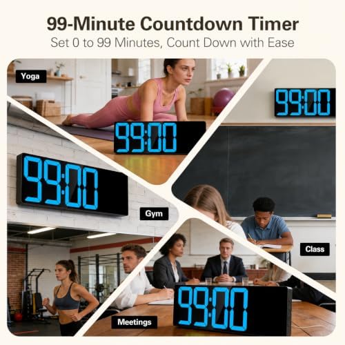 JALL 18" Large Digital Wall Clock - Image 7
