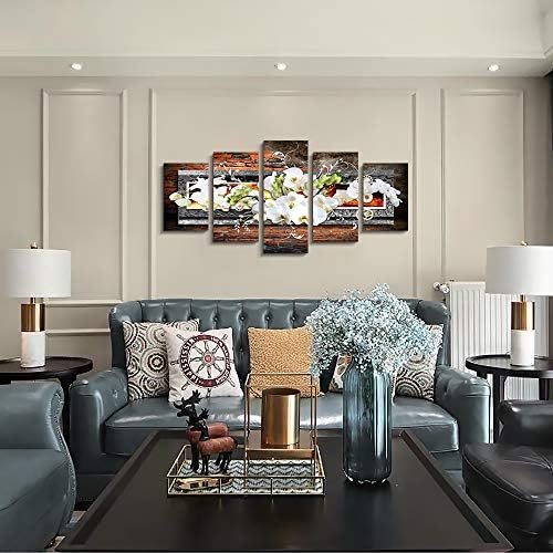 5 piece canvas wall art for living room Decorations Prints Orchid picture Large - Image 3