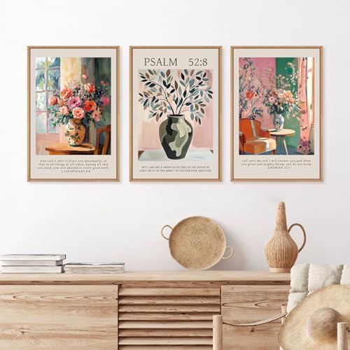 FWIEXA Christian Bible Verse Canvas Wall Art Set, Easter 3 Piece Religious - Image 3