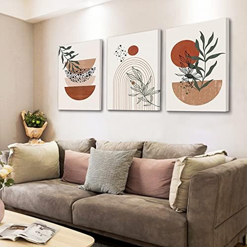 Boho Wall Art Prints, Boho Wall Decor, Abstract Geometric Prints Black Beige - Image 5
