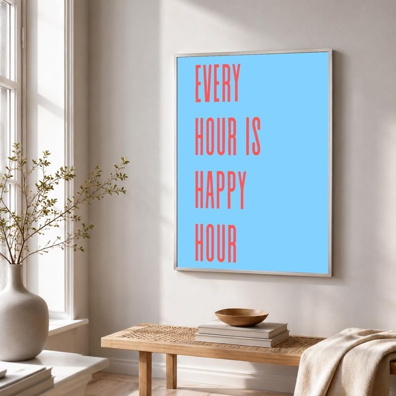 InkFlow Posters Every Hour Happy Hour Canvas Poster - Image 4
