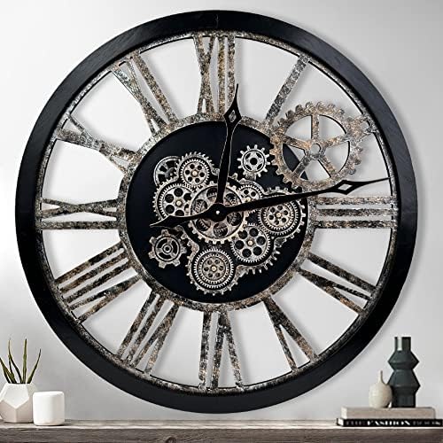 The B-Style Large Real Moving Gears Wall Clock, 30 inch - Image 2