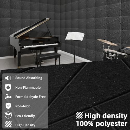 Art3dwallpanels Acoustic Panels 12" X 12", 18 Pack - Image 6