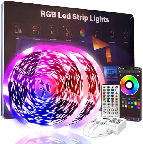 50 FT Led Lights for Bedroom, Lntelligent Application Remote Control Color by Unknown