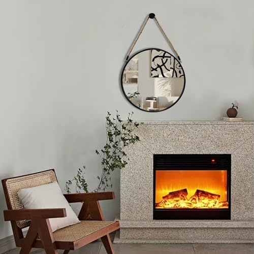POZINO 15" Small Round Hanging Mirror, Circle Wall Mirror - Image 5