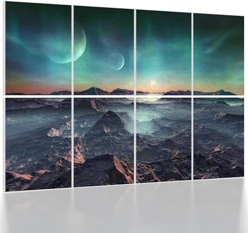 UMIACOUSTICS 8 Pcs 0.7Inch Thick Art Acoustic Panels, Total 47.2” x 31.5” by UMIACOUSTIC