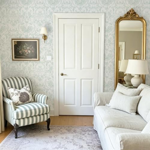 Ismoon Peel and Stick Wallpaper Green Contact Paper 17.3in x 32.8ft Vintage - Image 5