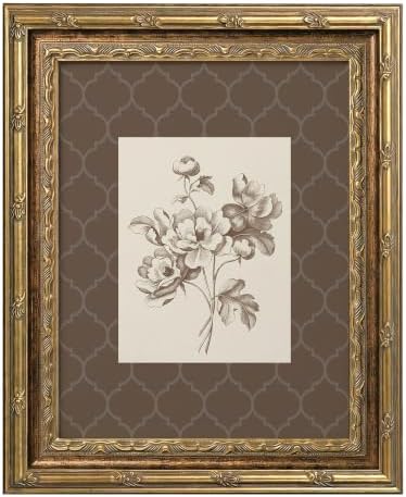 InSimSea Vintage Botanical Wall Art, Floral Sketch Canvas Print, 13x16 Inch by InSimSeaArt