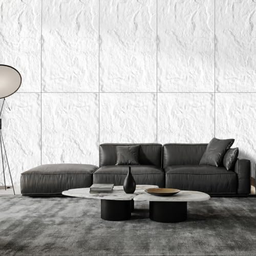 4Pcs Faux Stone Wall Panel 43.3''x23.6'', Lava Stone Design - Image 3