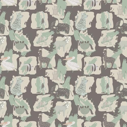 Vinjiasin Jungle Safari Peel and Stick Wallpaper Cute Animal Removable by Vinjiasin