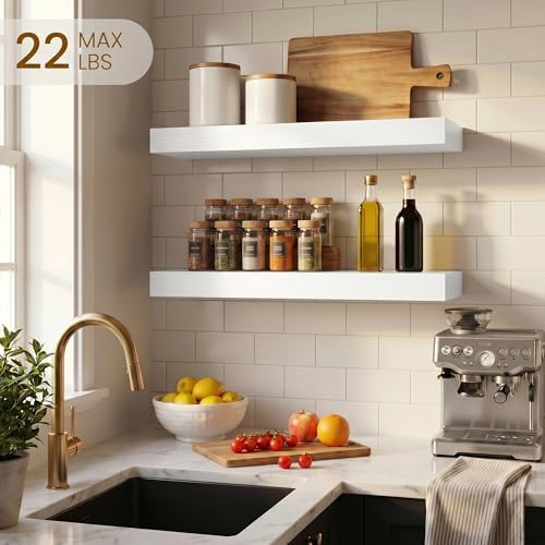 White Floating Shelves for Bathroom - Image 4