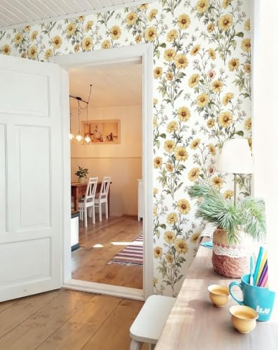 Livebor Daisy Floral Peel and Stick Wallpaper - Image 5