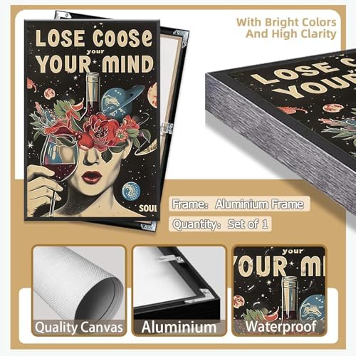 Vintage Lose Your Mind Your Coose Soul Flowers Posters Room Aesthetics Black - Image 7