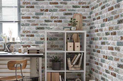 Guvana 17.3"×197" Brick Peel and Stick Wallpaper Brick Contact Paper - Image 6