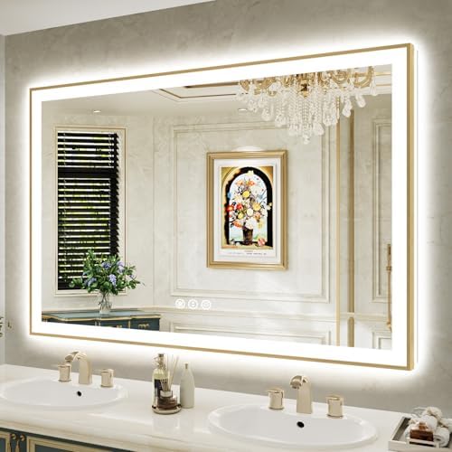 60x40 LED Bathroom Mirror with Lights by YEELAIT