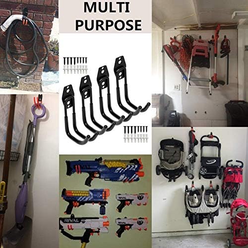 Heavy Duty Garage Storage Utility Double Hooks, Wall Mount Tool Holder Organizer - Image 2