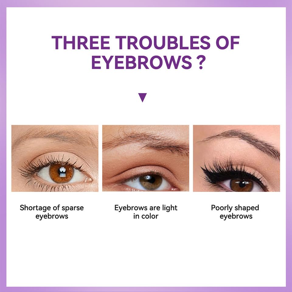 2Pcs Peel Off Eyebrow Tint Gel - Waterproof & Sweatproof All-Day Wear, Transfer-Resistant Tattoo Effect, All Skin Types + Mother’s Day Gift Set, 03#Light Brown