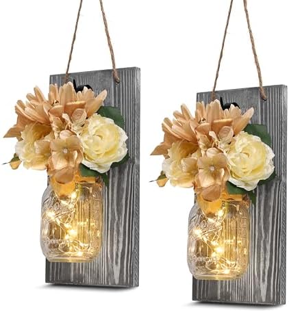 Sconces Wall Decor Set of 2, Wall Hangings by LiveinspiredLiveBesuerte
