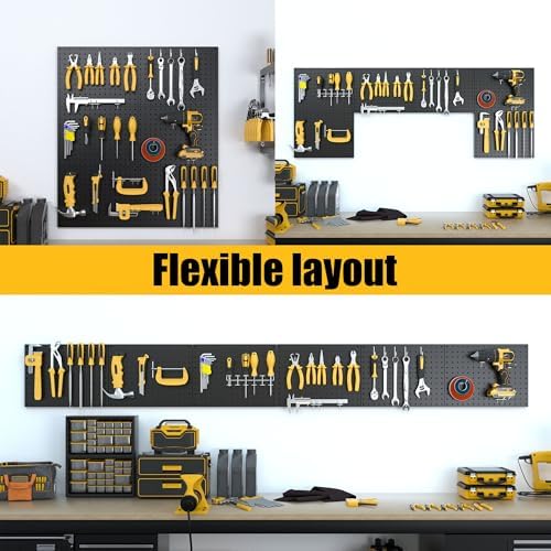 Spampur Peg Board, 6 Pack Metal Pegboard Panels - Image 5