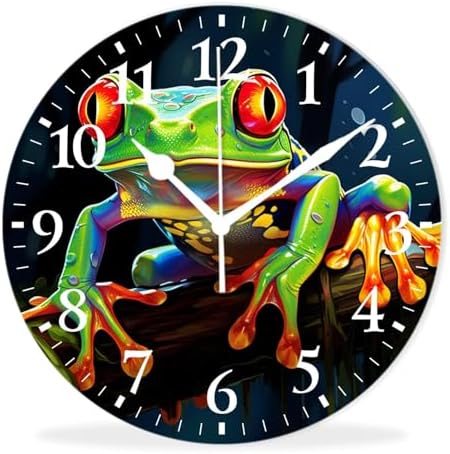 Personalized Analog Clock Non-Ticking Silent Wall Clocks Battery Operated Clocks by Kyvita