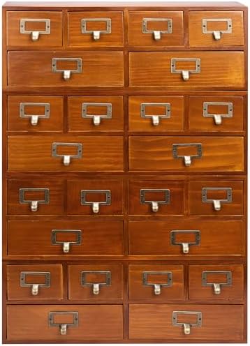 Stackable Modular Set of 4 Apothecary Desktop Organizing Cabinet by Woodaholic