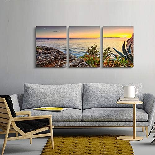 TTHYUEWS Wall Art For Living room beach sunset landscape Wall Decor for artwork - Image 5