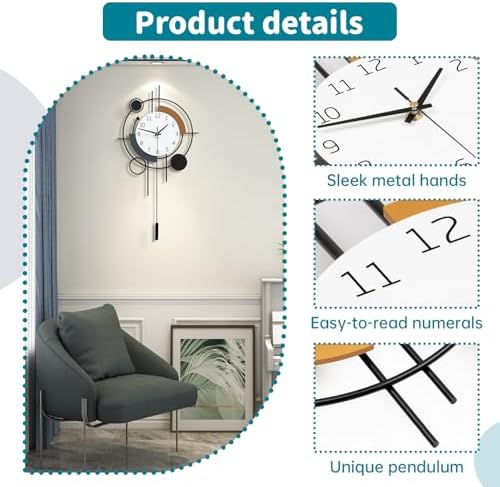 Large Wall Clocks for Living Room Decor Modern Silent Wall Clock - Image 5