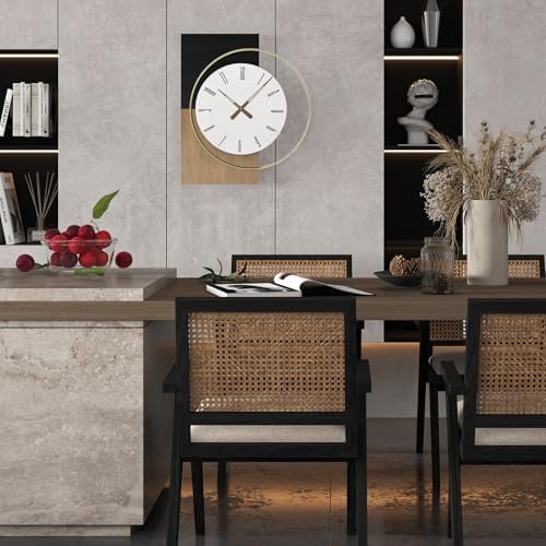 19x16 Inch Modern Silent Wall Clock Battery Operated - Image 5